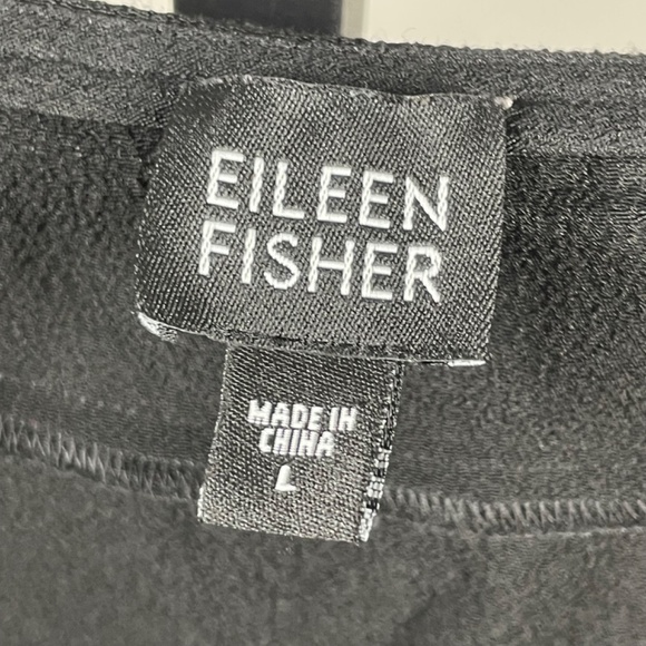 Eileen Fisher Skirt Womens Large black midi designer casual classic - Picture 4 of 8